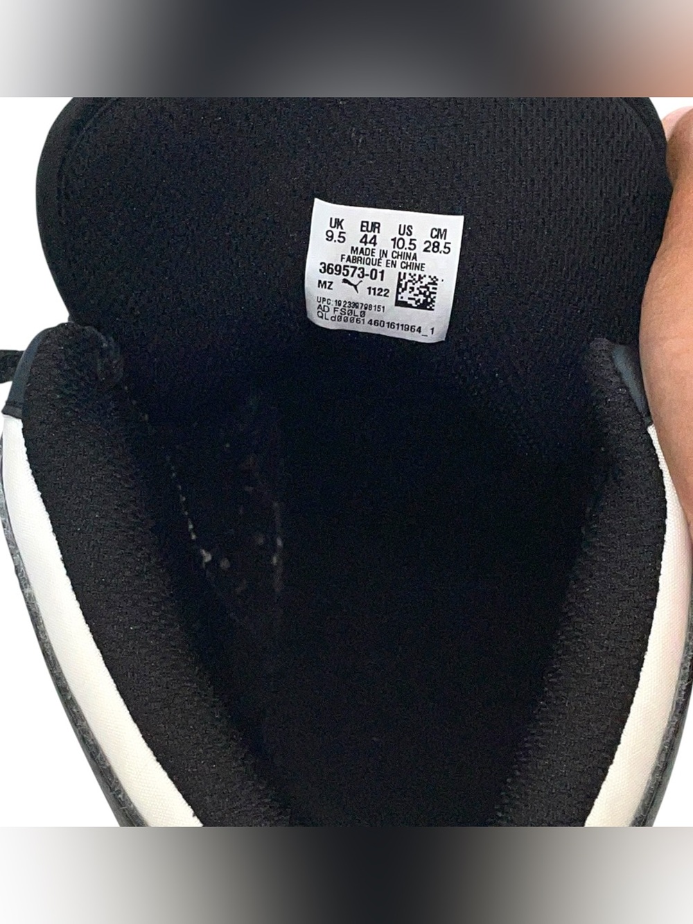 Puma Rebound LayUp Mid Black White Sneakers Men’s 10.5 - Picture 7 of 9
